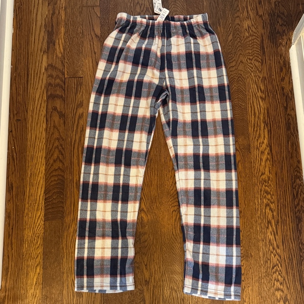 Pj Place Kids Plaid Pajama Bottoms - Navy, Red, White